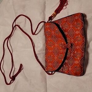 Pure Silk Red Chinese Mini Purse